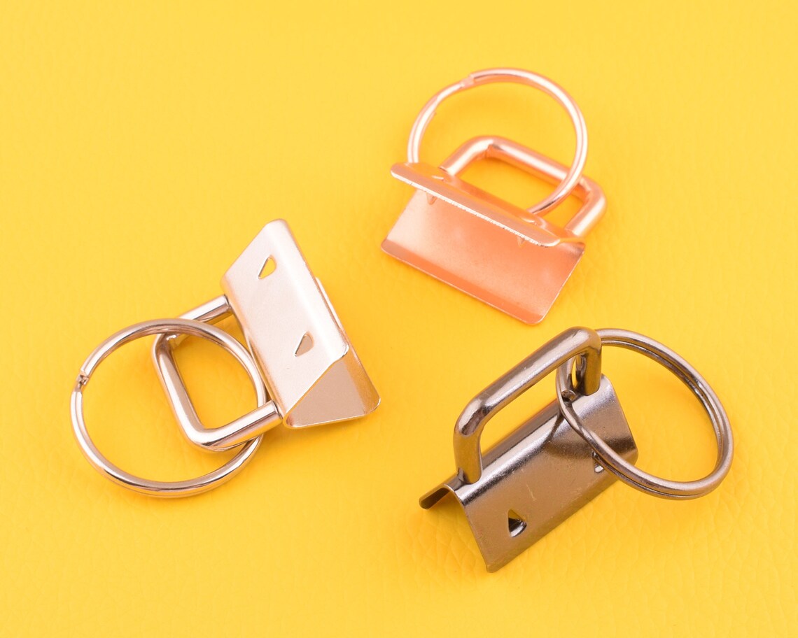 Key Fob Hardware 1 Inch Nickel Plated 10 Setskey Fob Hardware Etsy