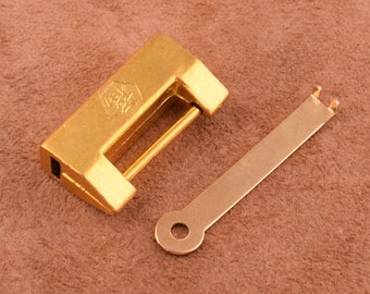 Lucchetto A Forma Di Cuore In Ottone Anticato - Mini Lucchetto Vintage Con Chiave, Per Valigia, Bagagli, Scatole, Portagioie (Marrone)
