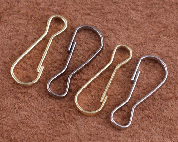 Lanyard Spring Clips Mini Lanyard Hooks,207mm Silver/light Gold Lanyard  Clasp Clips,iron Lanyard Hook for ID Card Hook Key Chain 