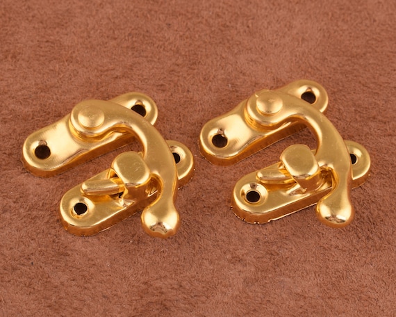 Metal Small Box Hasp Gold Hook Locks,trinket Box Latches Swing