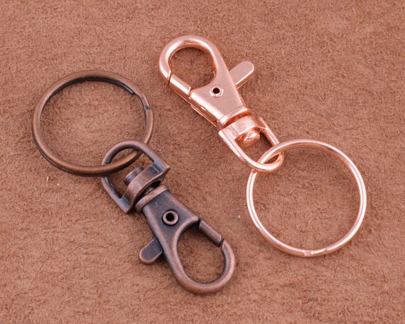Swivel Hook Keychain With Key Ring,rose Gold/copper Swivel Clasp,includes  Classic Lobster Swivel and 1 Inch Key Ring Loop for Key/diy Making -   Canada