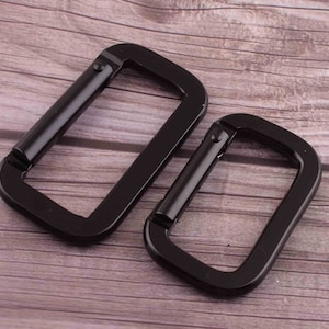 6 Pcs Aluminum Carabiner black Key Ring Carabiner key ring Clip Carabiner,Carabiner Hook Clasp Keychain for bag/handbag/diy making