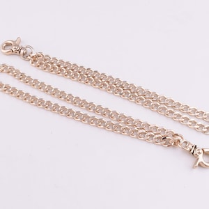 Metal Shoulder Handbag Strap light gold Replacement Handle Chain,20cm Metal Crossbody Bag Chain Strap for bag/clothes/purse accessories