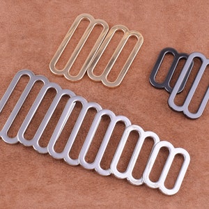 Slide Strap Buckles,Rectangular Center Bar Slider Belt Buckle,Flat Adjuster Slide Buckle,Bag Luggage Strap Buckle for purse/webbing/backpack