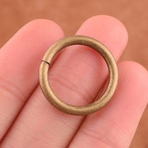 metal purse O-Ring non Welded bronze O Ring Solid Round Ring Craft Supplies,Round ring Purse ring metal ring for Webbing Strap bags hardware