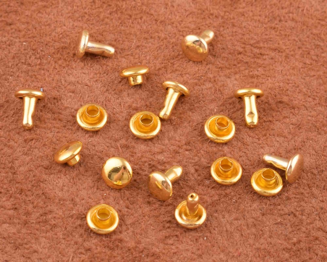 Gold Double Cap Rivets Rapid Rivets Double Cap Rivets 5*5*6mm Mini ...