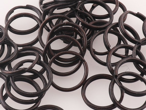 100 PCS Black Key Rings,metal Split Rings Key Rings Keychain, for Key  Holders,diy Making,circle Connectors Jump Rings O Ring Loop 