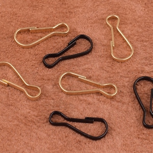 black Zipper Pull Clasps light gold Lanyard clip hook 20*8mm Lanyard clasp lanyard snap hooks spring clips jewelry clasp for card/diy making