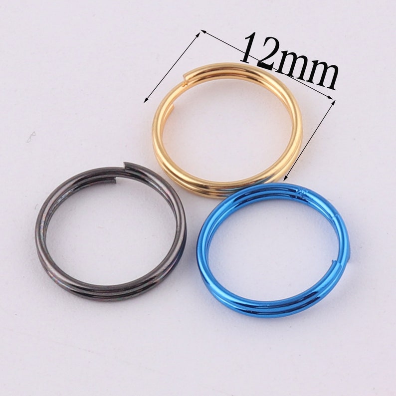 100 PCS small Gold Key Rings,split ring key chain Key ring Hook Loop double loop ring for Key Chainskey fobdiy making