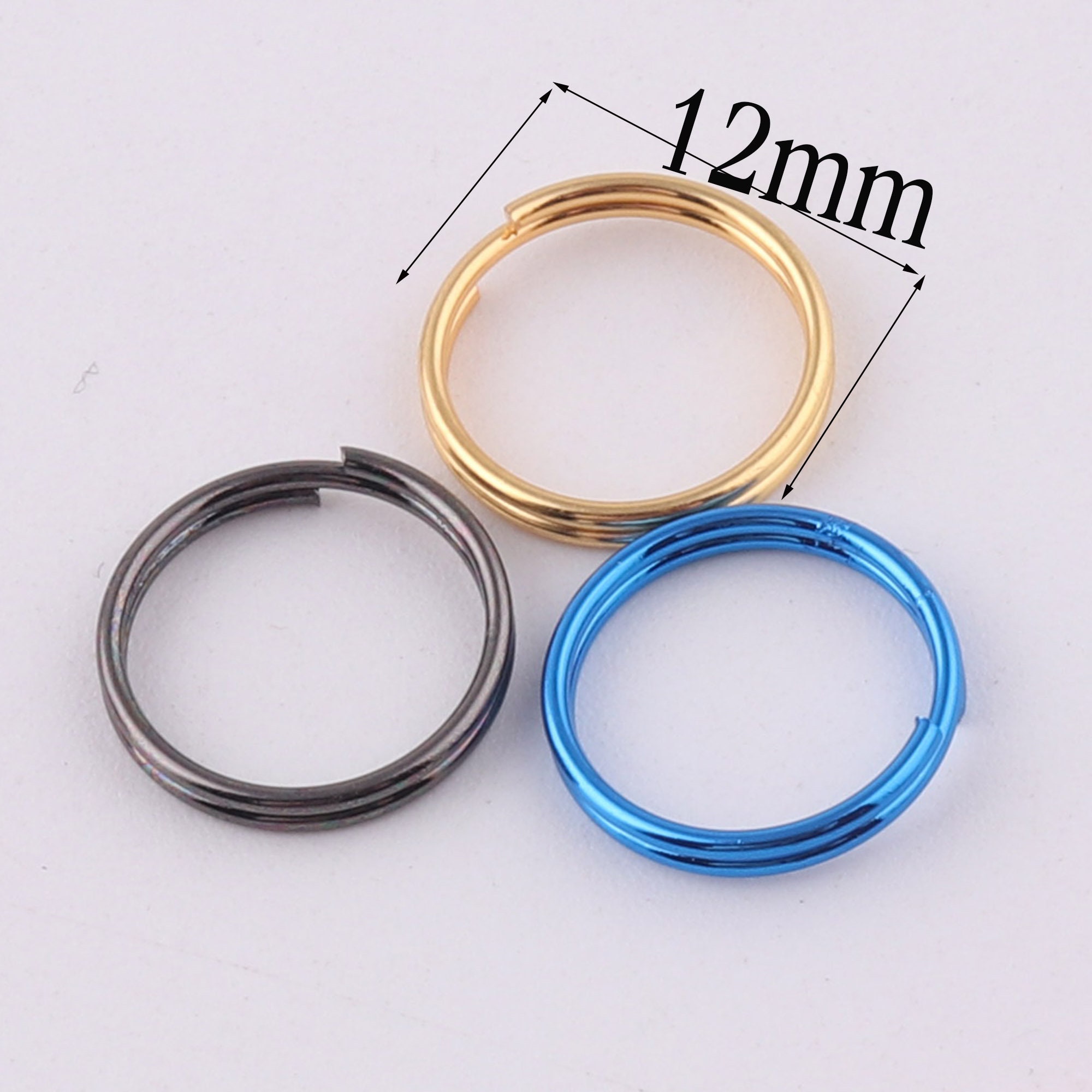 100 PCS small Gold Key Ringssplit ring key chain Key ring Etsy