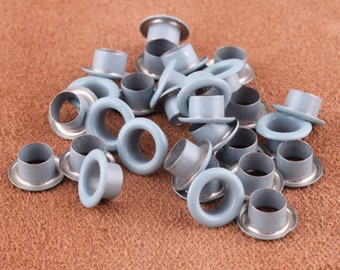 50 PCS Blue Eyelets Grommet Eyelets for Sewing  Clothes Leather Canvas Shoe Making 6MM