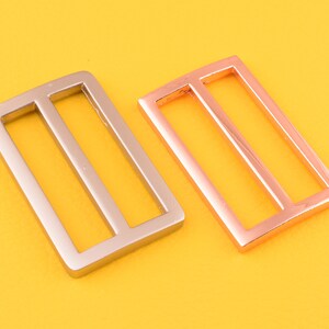 6pcs Strap adjuster 1.5 inch Strap slider adjustable buckle 38mm rose gold Strap adjuster buckle for purse bag strap