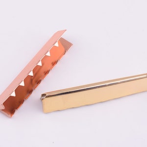 Ribbon Cord End Clamp Cap,Crimps Beads Clip 2 inch Ribbon Crimp End Cap Crimp Clasps,50mm Crimp End Cap Tip Connector for webbing/diy making