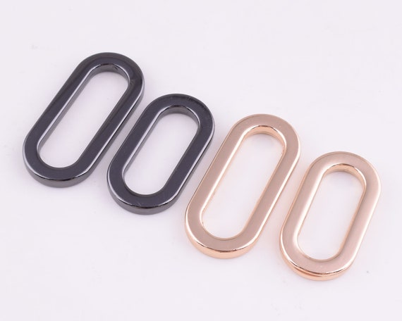 25 PCS Metal Loop Oval Ring Clips Hook for Leather Purse Bag Handbag Strap  1 1.25 1.5 25mm 32mm 38mm