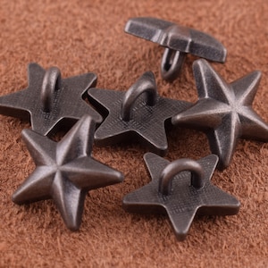 pentacle pentagram Coat Button 10 pcs 13 mm black nickel Buttons Metal Shank Buttons with Four holes Clothing/Pants button Celtic Buttons