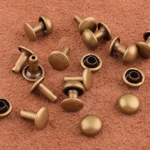 8*10mm bronze metal rivet,rivet stud,metal rivet, double cap rivet, iron rivet 30 sets for bag fixation leather goods