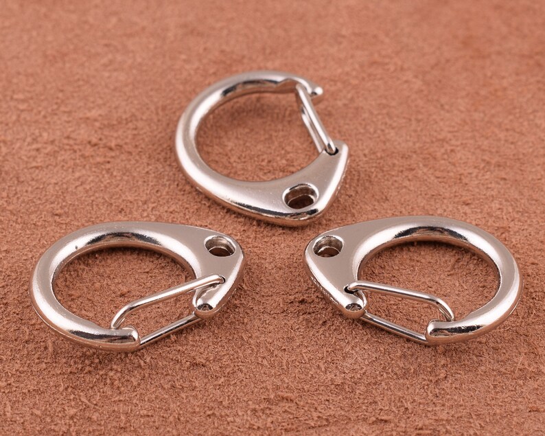 in Silver Swivel hook,zinc alloy metal Lobster Swivel Clasps leather BagKeypurseLeather Accessories Making Hardware Supplies 10Pcs-17mm