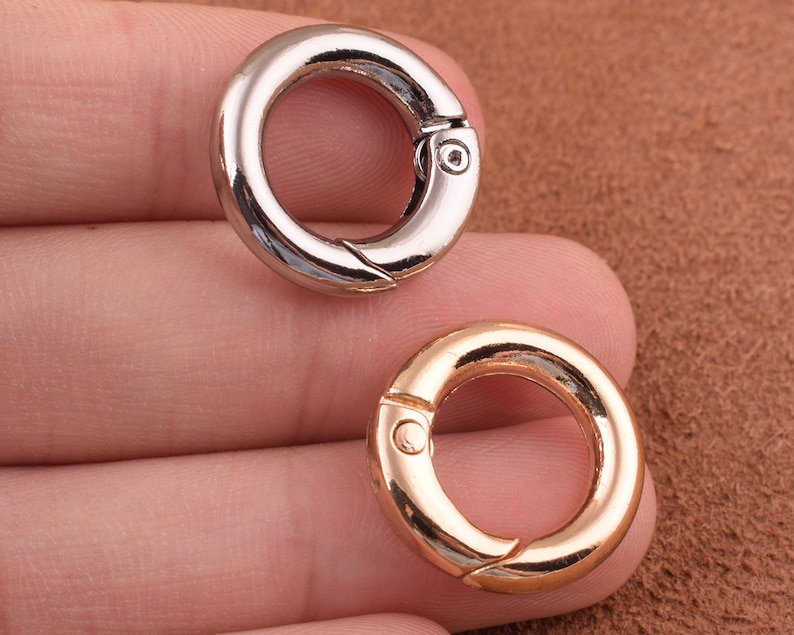10mm O Ring Spring Gate Ring Metal Spring Ring Clasp Push Gate Silver ...