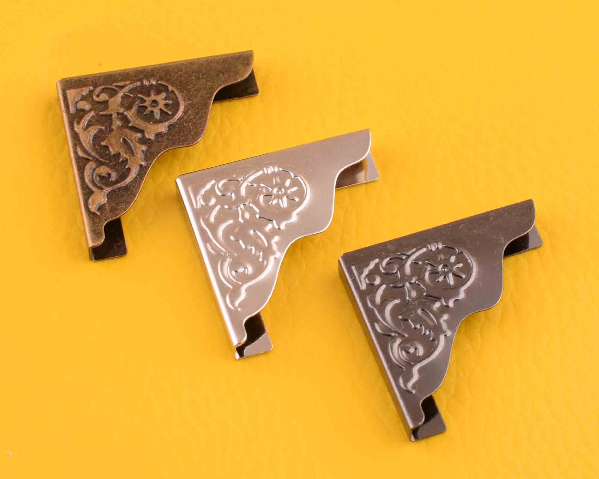 50pcs Metal Bag Purse Book Wood Corner Protector Leather Bend Etsy