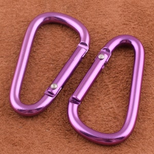 carabiner clip,Metal Clip Keychain D Shape Carabiner Hook Sport Key Chain Clip Climbing Snap Hook Outdoor Accessory for Lanyards/dog leash