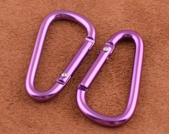 clip de carabiner, metal clip llavero D forma carabiner gancho deportivo cadena de teclado clip escalada Snap gancho accesorio al aire libre para lanyards / correa de perro