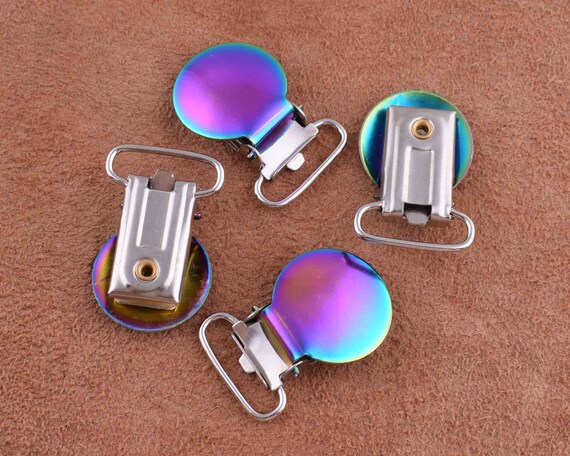 Buy Rainbow Pacifier Clips 1inch Suspender Clips Paci Clip Mitten Clips  Baby Pacifier Clip Dummy Clip Online in India 