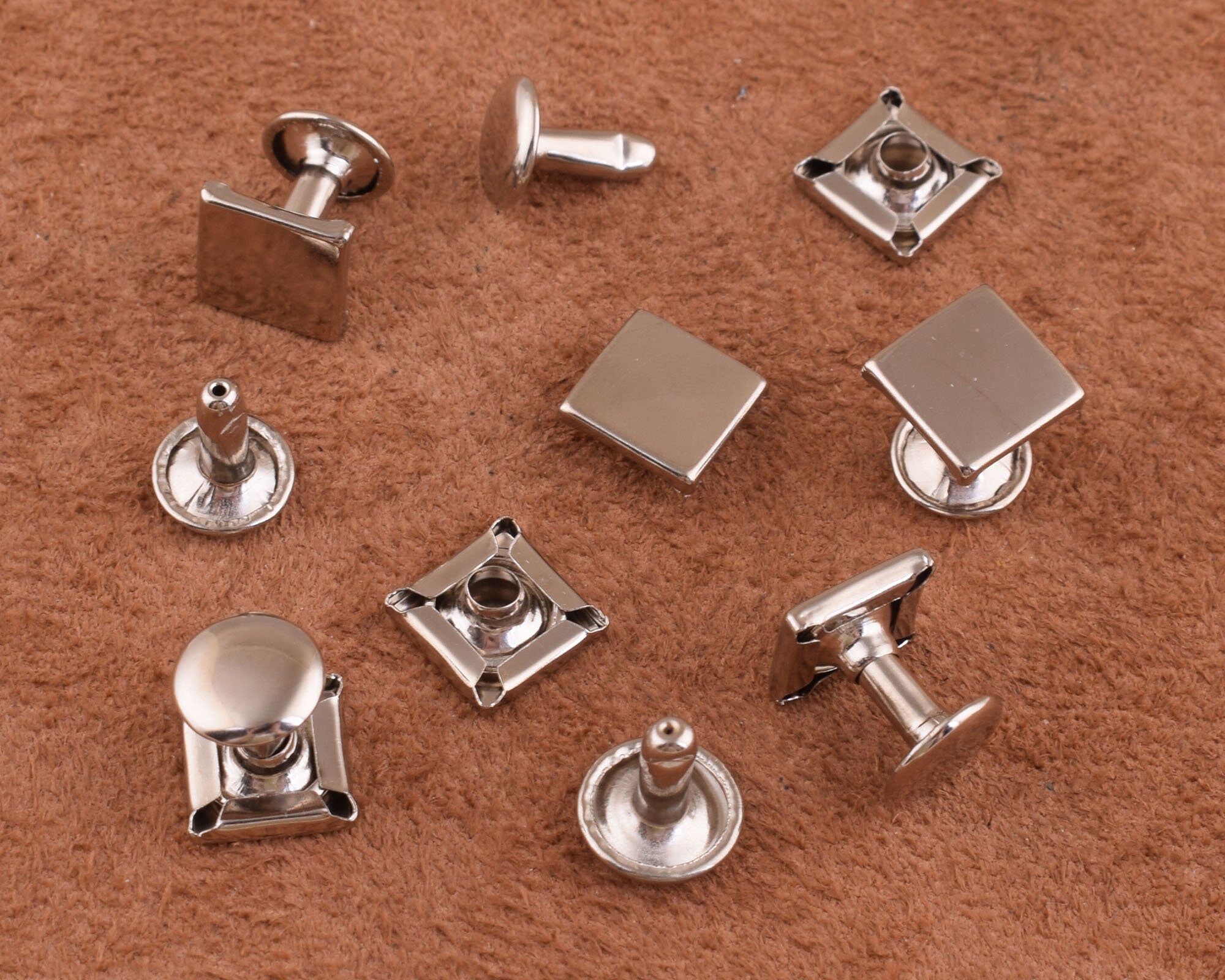 QUARKZMAN 50Pièces De Rivets Strass Argentés Jaunes, Rivets