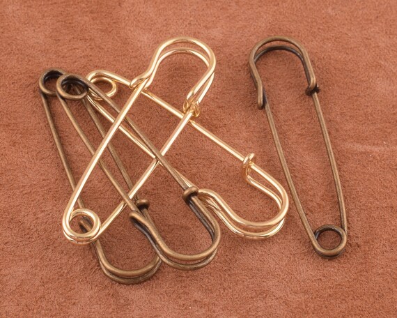 Extra Large Safety Pins Oversized Safety Pins Brooch Jumbo Horse Blanket  Pins Metal Stitch Markers Sewing Pins-2pcs 