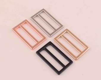 Slide Buckle Adjuster Rectangle Buckles Hebilla Tri-glide Hebilla, 1.5 pulgadas ajustador cinturón hebilla Correa hebilla para hardware de correa de bolso