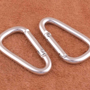 Carabiner Hook silver Clasps Loop Belt 32*15mm Snap Hook/Clasps/Loop Belt Heavy Metal Carabiner Clips for bag/dog leash-15pcs