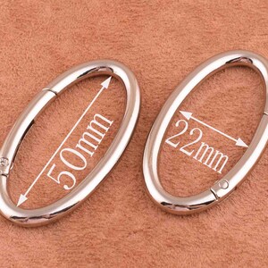 Lot Of 12 Oval Spring Snap Links - 3/8 Inch Steel Zinc Plated Carabiner Hooks