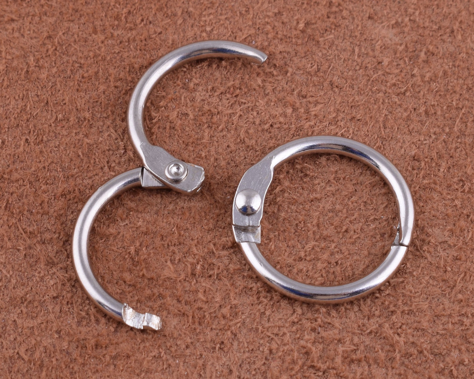 Hinged Clicker Ring metal silver book card binder hinge snap o Etsy