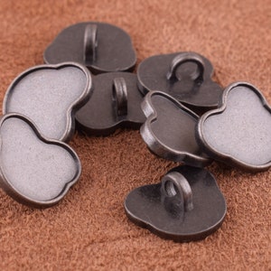 10pcs Creative Mickey Mouse shape Buttons 14*5.5mm-black nickel Metal Shank Buttons Clothing button Celtic Buttons Coat Button Shirt Buttons