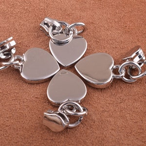 6 silver Head Zipper,4mm heart-shaped Long Pull Zipper Heads,Loose Sliders Pulls,Zipper Slider,Handbag Hardware,Bag Supply,Sewing,Size #3