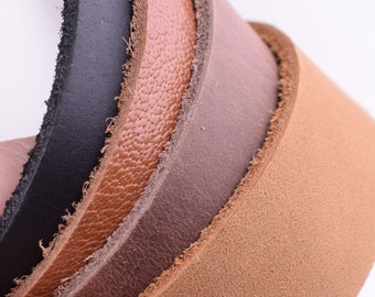 3/4" Leather purse strap,Italian natural Leather,flat calf Leather Strips,Cowhide Leather craft,Leather Strip Strap Blank For Bag Straps diy