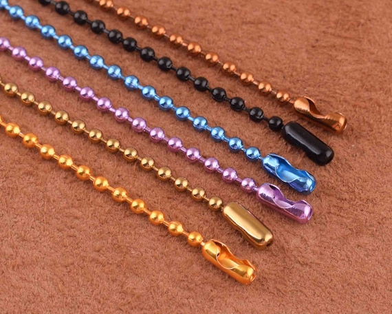 10pcs Ball Chains Over 6 Colors Ball Chain Necklaces,keychain 15cm
