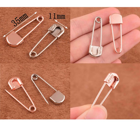 10 pcs rose gold safety pin,brooch pin,sweater pin,metal safety pins