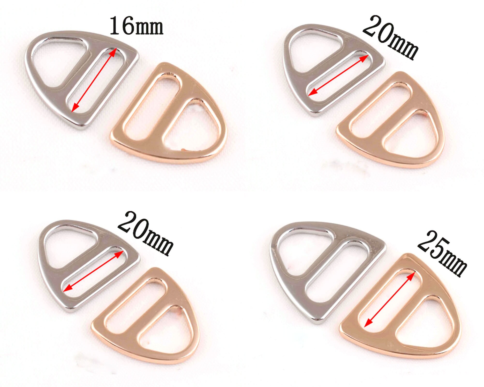 Triangle Ribbon Buckle 16mm 20mm 25mm Triangle Buckle Slide Buckles Strap Adjuster Strap ...