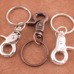 6pcs Swivel Clasps Swivel the belted key ring,25*73 mm zinc alloy swivel shackle,25mm(in) keychain for bag/key/Purse and DIY making supplies