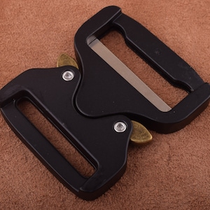 39mm/44mm Black Metal Side Quick Release Buckle Clip for Backpack Bag,release  Buckles Dog Collar Hardware Metal Buckle Adjuster Strap Buckle 