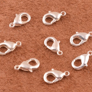 Silver plated Lobster Claw Clasps 12*7mm Lobster Clasp small Lobster Clasp Trigger Clasp Wholesale Lobster Clasps for necklace/chain