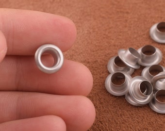 10*5*4mm Eyelet Grommets,silver copper Eyelet for Leather craft,Copper metal Rivets For Shoes Canvas Clothes Making Supply Metal Eyelets