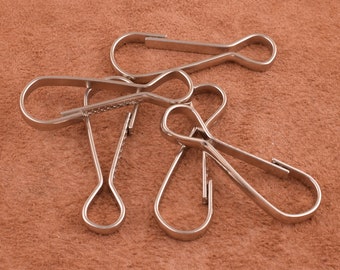5-1000 Steel Silver Lanyard Spring Clips & Clasps - Various Sizes & Quantity - UK Seller