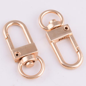 Swivel Hook Clasp 33*9mm Leather Hardware Spring Strap Loop 1.25 inch Swivel Eye Snap Hook light gold Swivel Eye Snap Hook for bag/purse