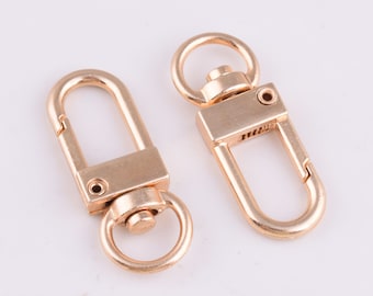 Swivel Hook Clasp 33*9mm Leather Hardware Spring Strap Loop 1.25 inch Swivel Eye Snap Hook light gold Swivel Eye Snap Hook for bag/purse