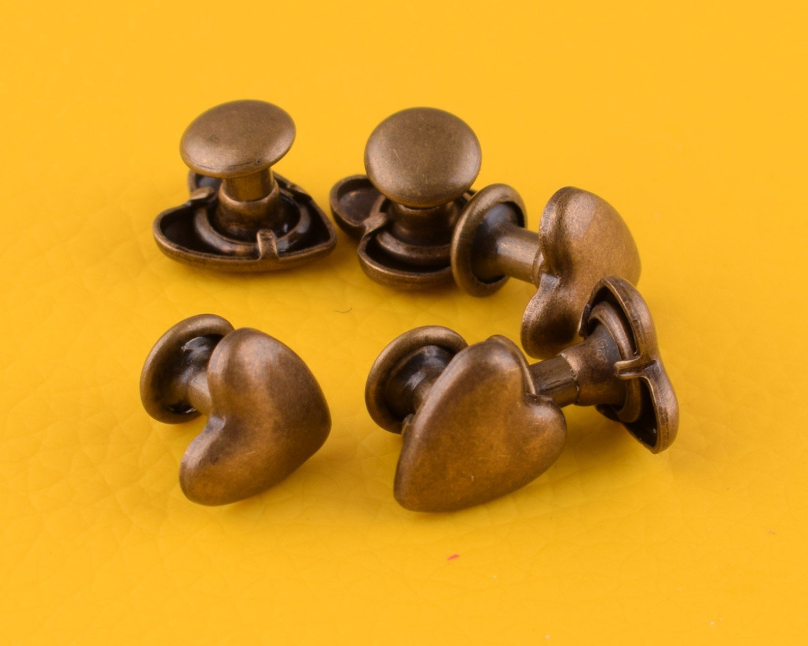 50 Sets-copper Metal Rivet for Leather Craft,rivets Conchos,bronze ...