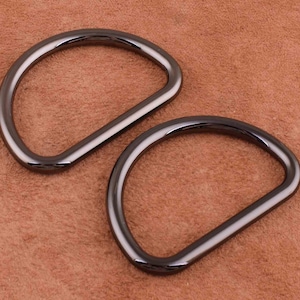 2&quot;(50mm) Heavy Duty D Ring gunmetal D-ring Findings Metal D rings D-rings Purse ring strap D ring for bag/purse/diy making