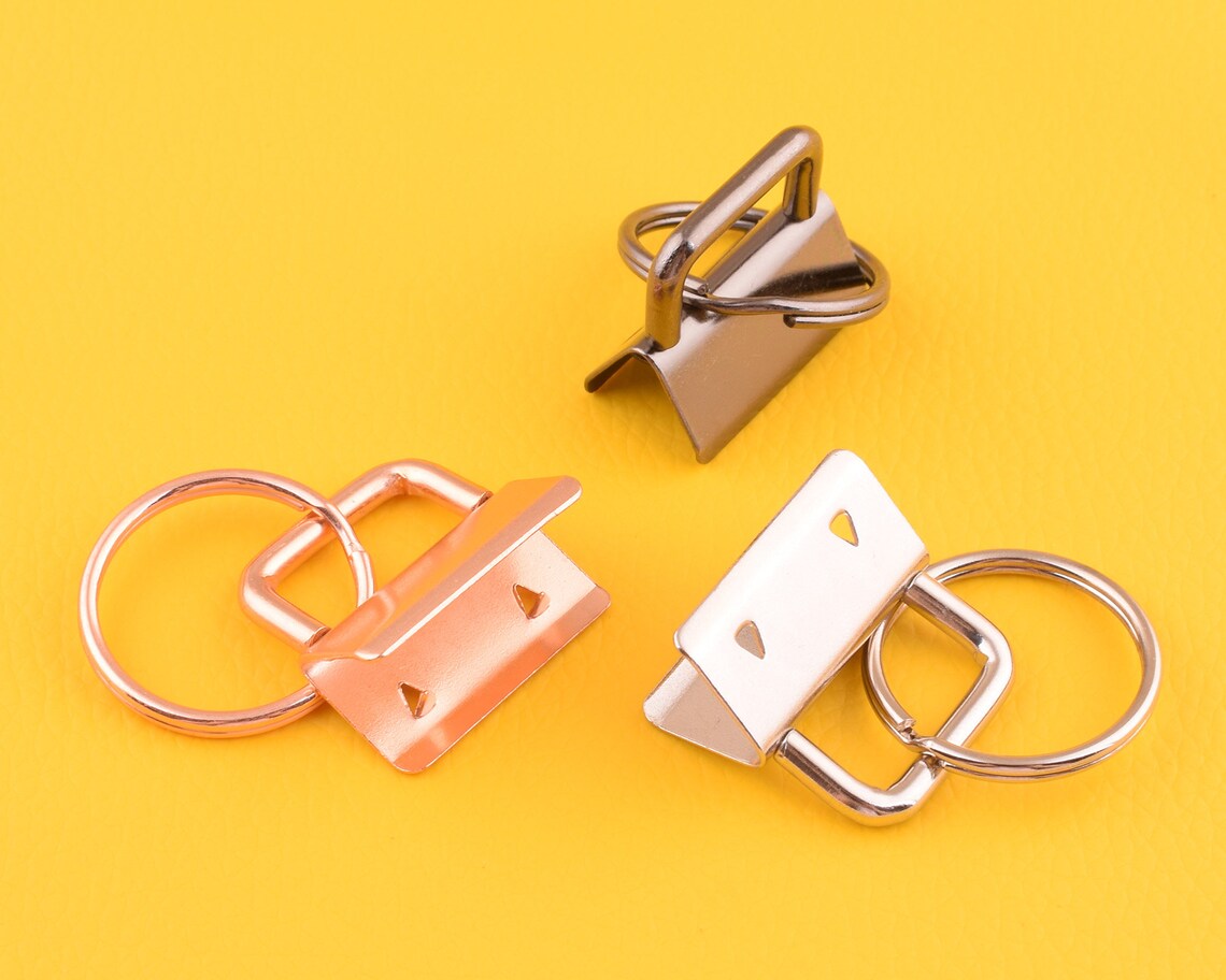 Key Fob Hardware 1 Inch Nickel Plated 10 Setskey Fob Hardware Etsy