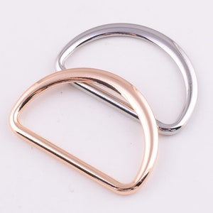 metal D-Ring 2 inch d buckle Purse rings strap rings silver/light gold Flat Metal D-ring Purse Belts Strap Loop for leather craft purse