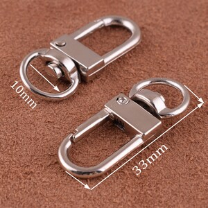 8 pcs spring hook 33*13.5*10 mm metal Swivel hook Wide Swivel Clasp Swivel Hooks for Lanyards -Silver Swivel Clasp -Handbag/WEBBING USE